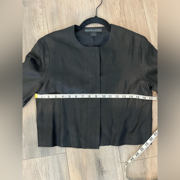 Ralph Lauren black label linen cropped blazer jacket - Picture 4 of 11